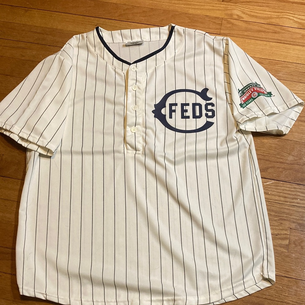 Chicago Cubs Feds Federals 1914 Wrigley Field  100th Anniversary Jersey XL